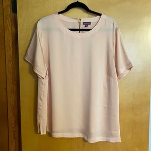 🧡Vince Camuto - 2X - peach short sleeve blouse